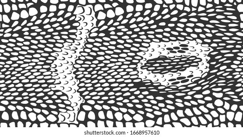 Cobra skin seamless pattern. Vector illustration.