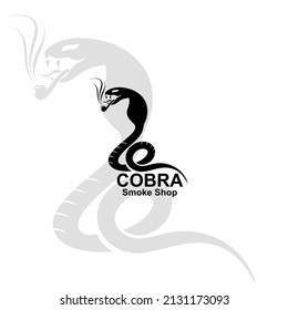 Cobra smoke logo design. King Viper Logo Template Design