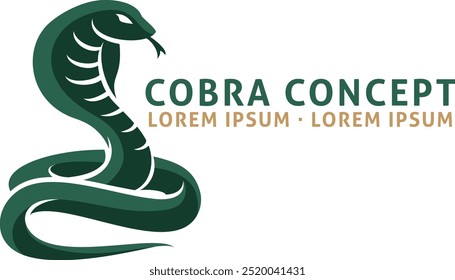 Uma cobra cobra design animal mascote ícone ilustração conceito