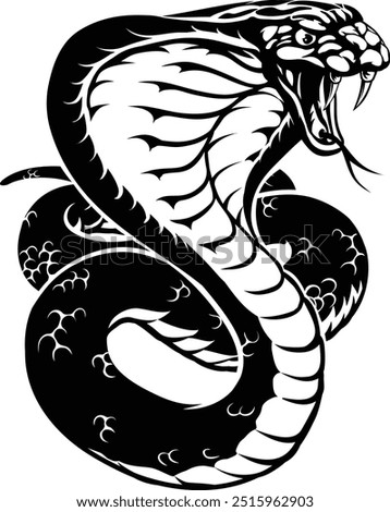 A cobra snake animal sport team cartoon mascot