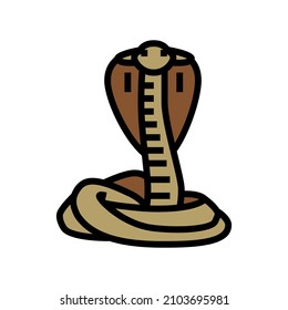 cobra snake color icon vector. cobra snake sign. isolated symbol illustration