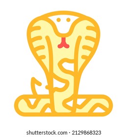 cobra snake color icon vector. cobra snake sign. isolated symbol illustration