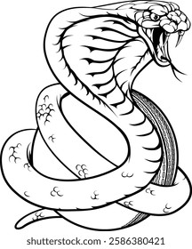 A cobra snake with a cricket ball animal sports team mascot