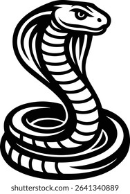 Cobra snake design on white background