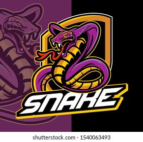 cobra snake esport logo vector separate layers