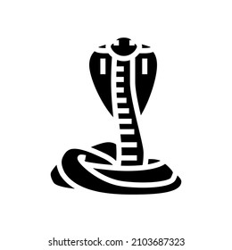 cobra snake glyph icon vector. cobra snake sign. isolated contour symbol black illustration