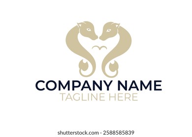 Cobra snake head logo design. Animal head logo template