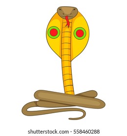 Cobra snake icon. Cartoon illustration of cobra snake vector icon for web design