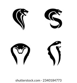 Cobra Snake icon design illustration set collection