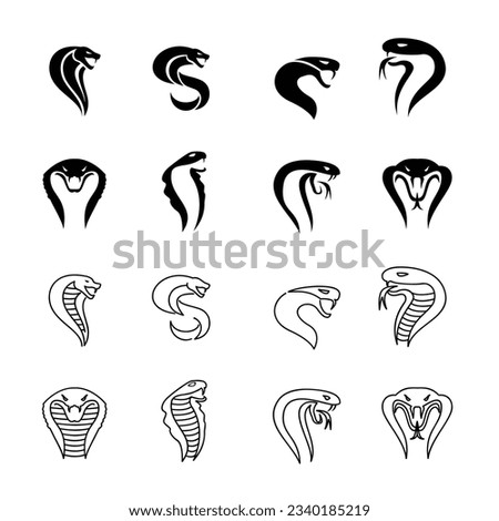 Cobra Snake icon design illustration set collection Stock photo © 