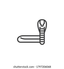 Icono de la línea de serpiente Cobra. signo de estilo lineal para concepto móvil y diseño web. Icono vectorial de contorno de serpiente venenosa. Símbolo, ilustración del logotipo. Gráficos vectoriales
