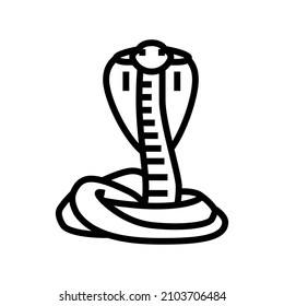 cobra snake line icon vector. cobra snake sign. isolated contour symbol black illustration