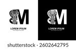 Cobra snake logo design combined with the letter M