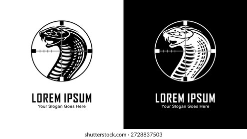 Design de logotipo de cobra Cobra na foto