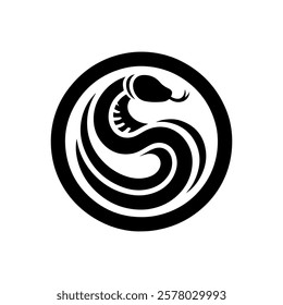 Cobra snake logo icon vector illustration design on white background.