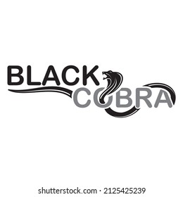 A Cobra Snake Logo That Is Colored Gray And Black