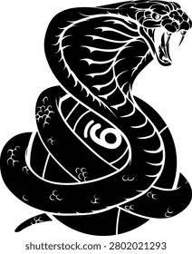 Cobra snake nine ball pool sports mascot holding a 9 ball cartoon illustration