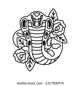 Cobra Snake With Rose