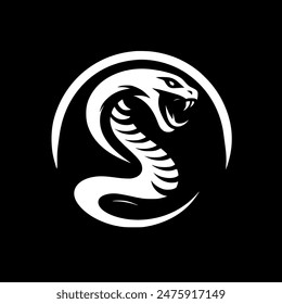 Cobra Snake Sign on a Black and White