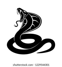 Cobra snake sign on a white background.