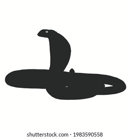 Cobra snake silhouette vector image as editing material for making posters, banners, photos, logos, and others.