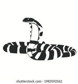Cobra snake silhouette vector image as editing material for making posters, banners, photos, logos, and others.