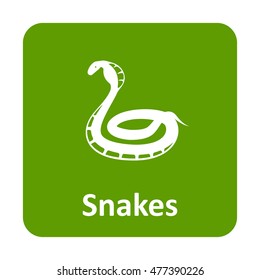 Cobra snake vector icon for web and print