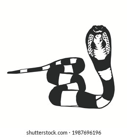 Cobra snake vector silhouette image as editing material for posters, banners, photos, logos, and others.