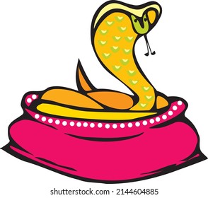 Cobra Snake Vector Yellow Pink
