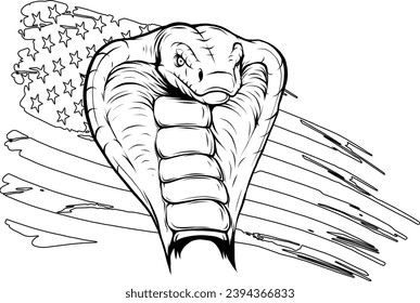 cobra snake wild animal head mascot vector illustration