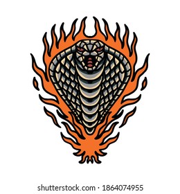 cobra tattoo illustration vector design