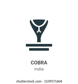 Cobra vector icon on white background. Flat vector cobra icon symbol sign from modern india collection for mobile concept and web apps design.