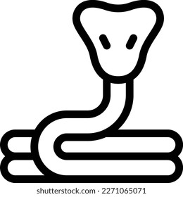 Cobra-Vektorgrafik auf transparentem Hintergrund. Hochwertige Symbole. Dünne Vektorsymbole für Konzept und Grafikdesign. 
