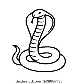 cobra vector realistic line icon on white background
Vector line icon animal, wildlife