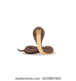 The cobra is a venomous snake known for its iconic hood, which it flares when threatened. It can grow up to several meters long and is often found in forests, grasslands, and even near villages.