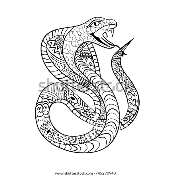 Cobra Zentangle Ethnic Ornament Snake Tattoo Stock Vector (Royalty Free ...
