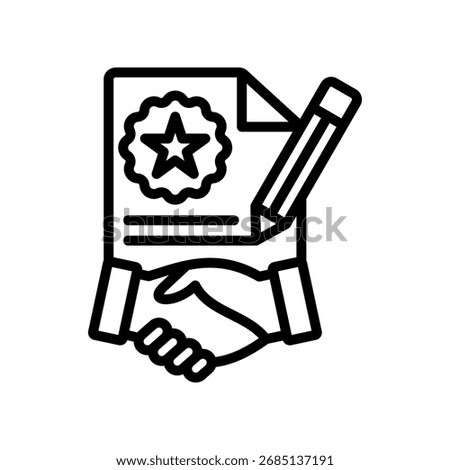 Co-Branding Icon Outline Vector Illustration