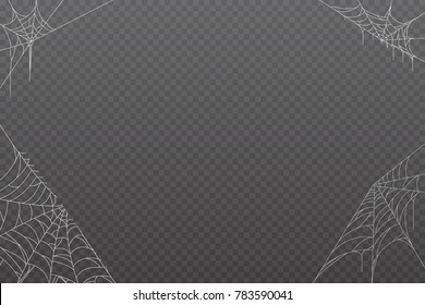 Cobweb Background  For Halloween Design.  Vector Illustration
