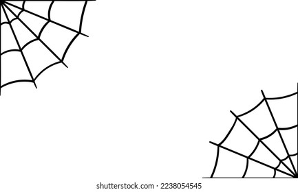 cobweb background on white background