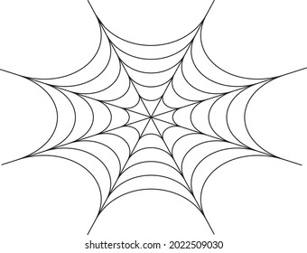 Cobweb background. venom .The scary of the Halloween symbol  lsolated on White vector illustration.
