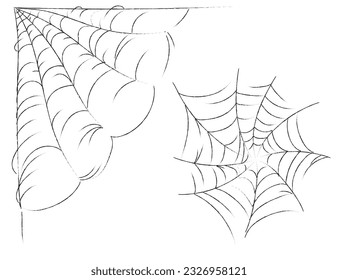 Cobweb for cards and background for Halloween