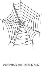 Elemento Cobweb. Ícone assustador de linha de rede de aranha