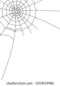 Cobweb for Halloween design, isolated on white background. Vector illustration.