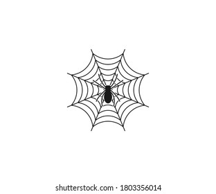 Cobweb, halloween, spider, web icon. Vector illustration, flat design.