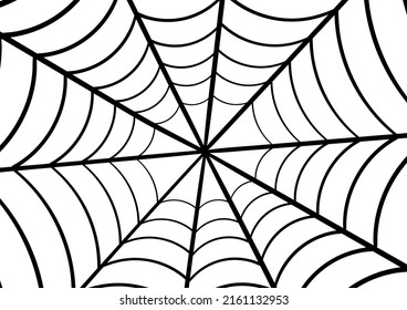 cobweb hand drawn illustration on white background