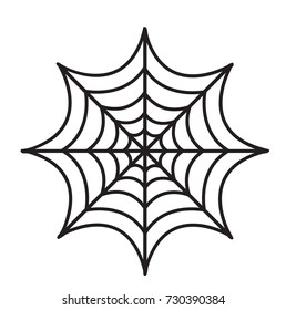 Cobweb icon flat style. Isolated on white background. Vector illustration