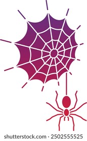 Cobweb Icon for Halloween and Spooky-Themed Designs