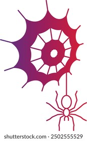 Cobweb Icon for Halloween and Spooky-Themed Designs
