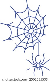 Cobweb Icon for Halloween and Spooky-Themed Designs