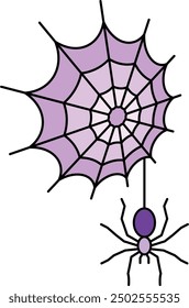 Cobweb Icon for Halloween and Spooky-Themed Designs
